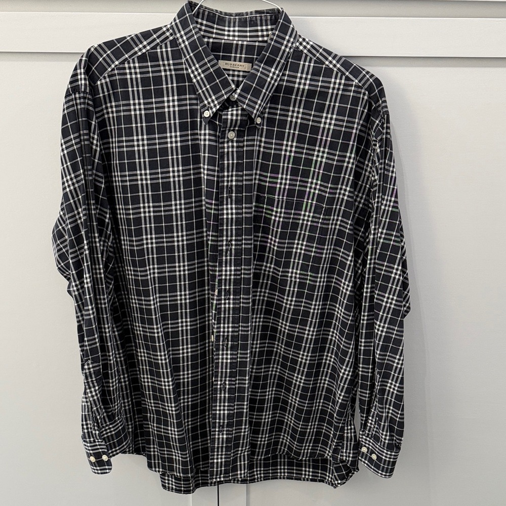 Burberry London Plaid Button Down Shirt | Men’s XXL | Vintage Era | Authentic